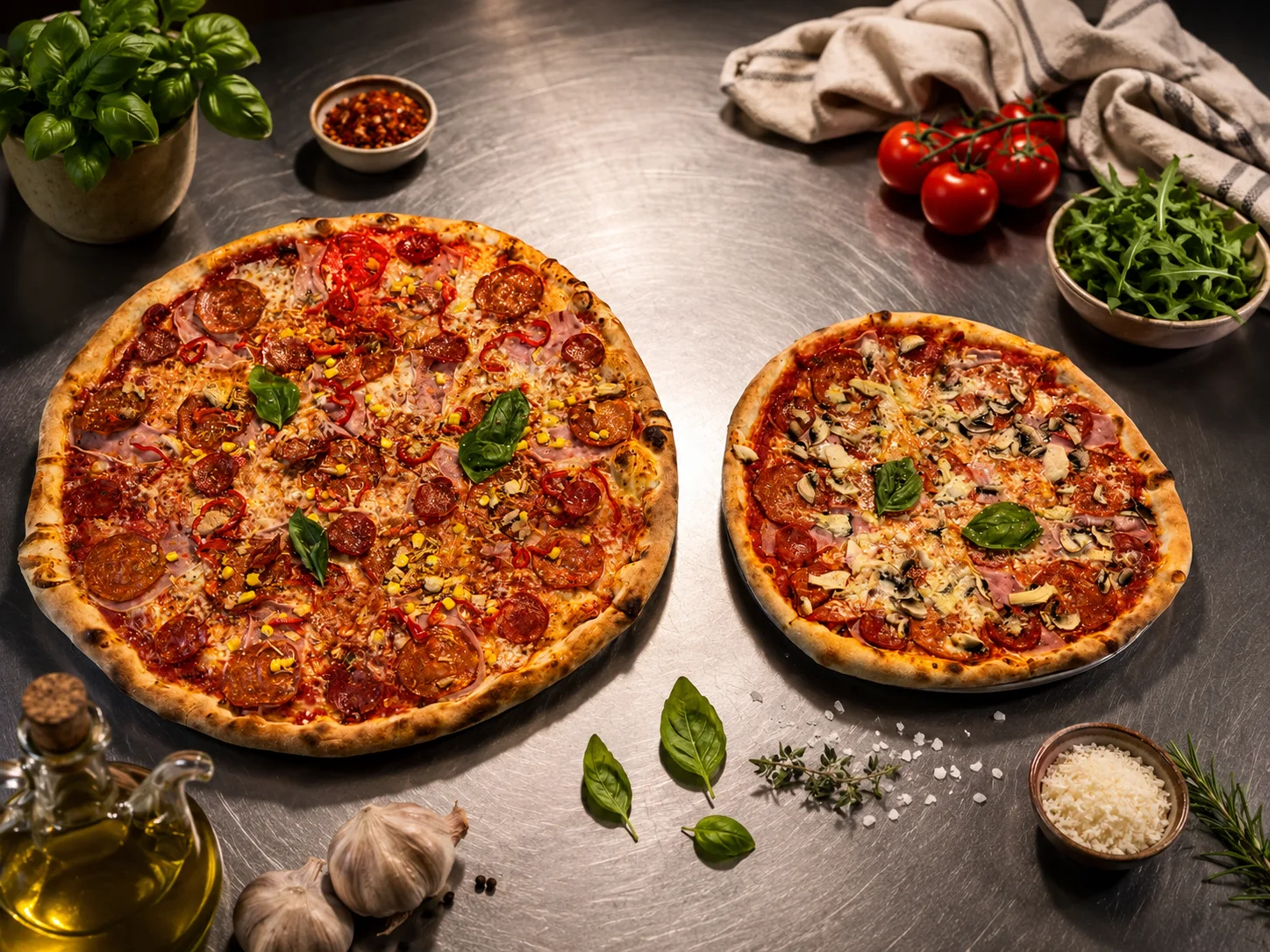 Pizza z kamenné pece v S Pizza Baru